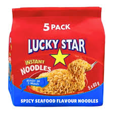 Lucky star noodles 5pack spicy seafood